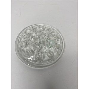 Vintage Flower Frog 16 hole Arranging Vase Accessory Clear Glass Insert